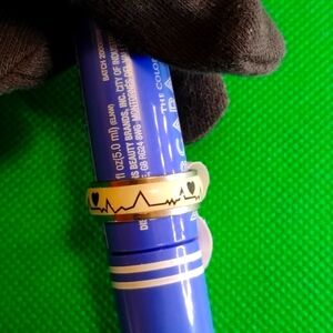 Vintage Sterling Silver Cocktail Statement Ring (unisex) Glow in the dark Size 7